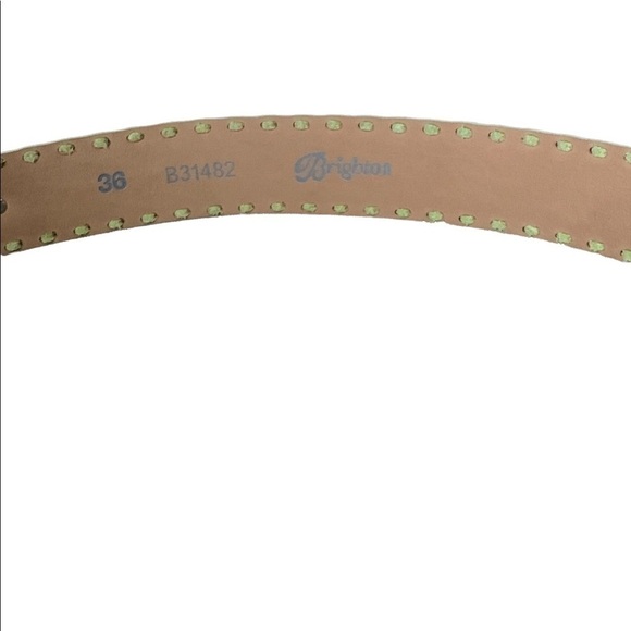 Brighton belt White with Colored Threads Size 36 - Picture 5 of 8